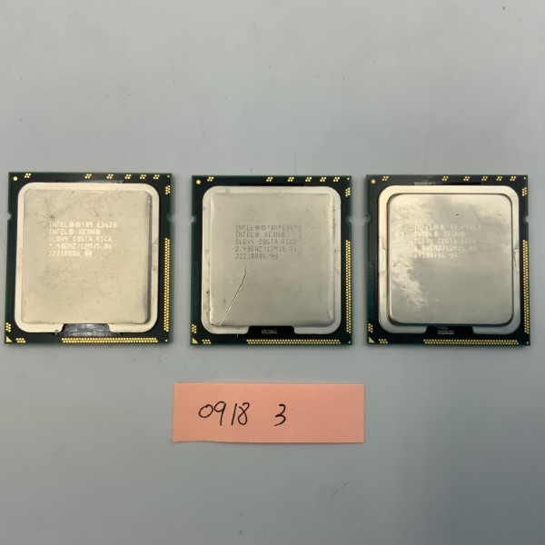 ●中古美品/INTEL/cpu/ Xeon E5620 SLBV4 2.40GHZ 4コア 8スレッド Westmere EP　 FCLGA1366 3個セッド_画像3