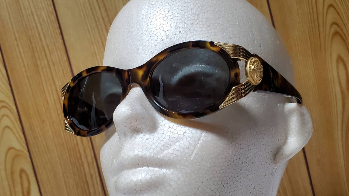  стандартный прекрасный редкость Versace VERSACE Classic mete.-sa Logo солнцезащитные очки metal Gold Old люкс рама очки 0 для мужчин и женщин 