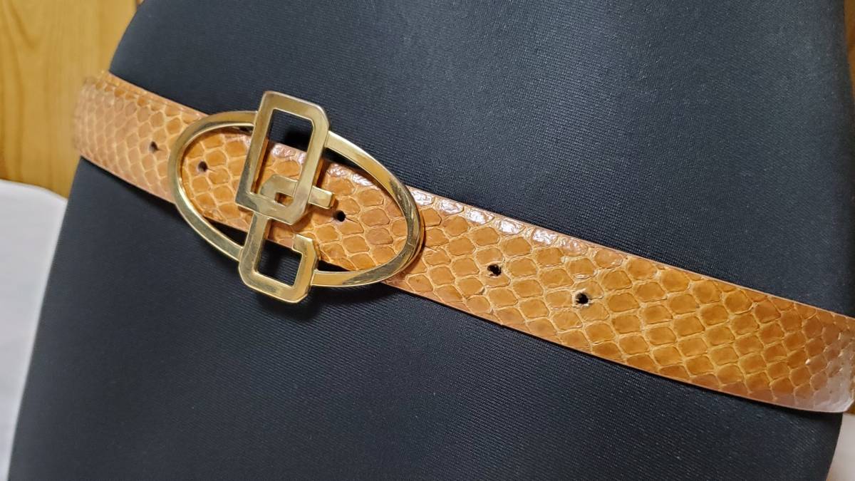 新品同様◼️ドルチェガッバーナ 超カッコイイ最強ヘビ柄レザーベルト
