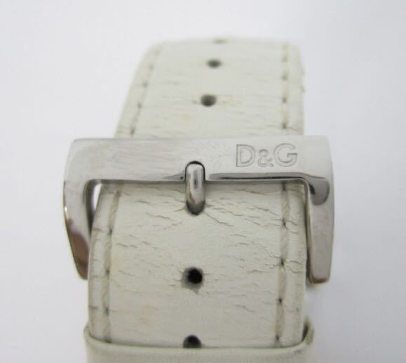  подлинный товар   *   мужские наручные часы   D&G  белый 　 батарея села  　 ...＆...　DOLCE & GABBANA  кварцевый   хронограф 　 белый 　 батарея села  