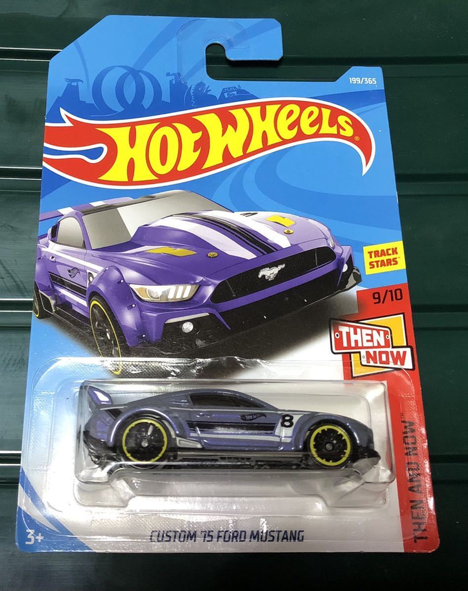 激レア・Hot Wheels Ford mustang GT 2015年　紫系　ホットウィール　ウイング　ホワイトデカール_画像1