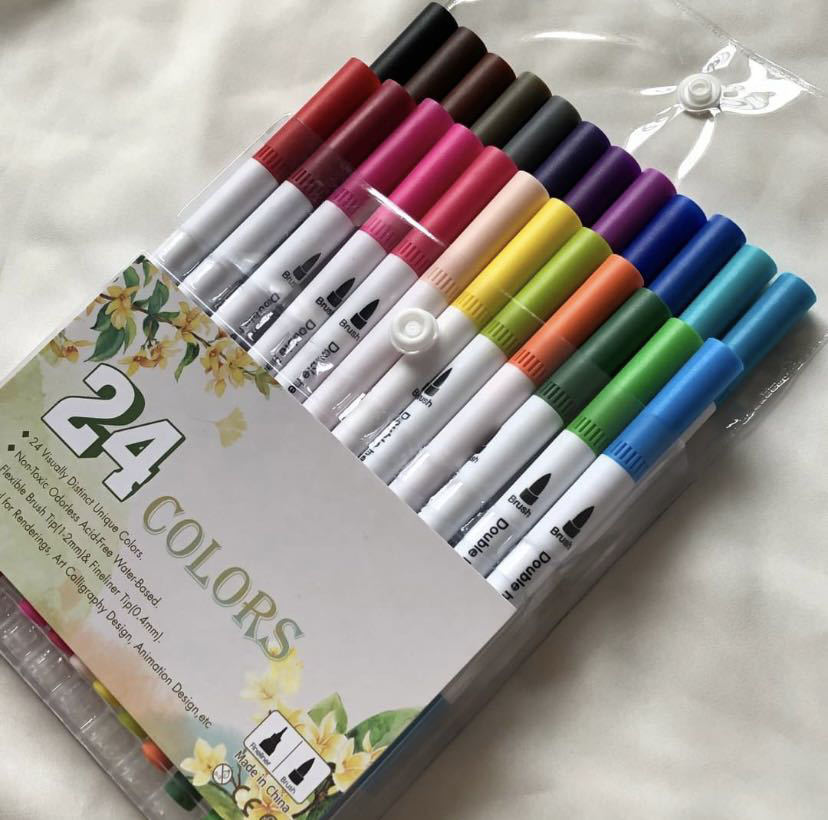ヤフオク 24色水彩ペン お子様におすすめカラーペン 細