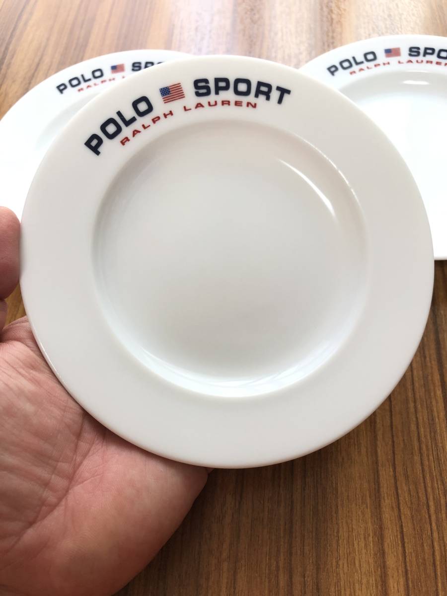  prompt decision [ reissue front. super * ultra rare * limitation ITEM]RALPH LAUREN. year. *POLO SPORT* ceramics and porcelain made original autograph & star article flag pattern 1998 year specification top class small plate *RRL