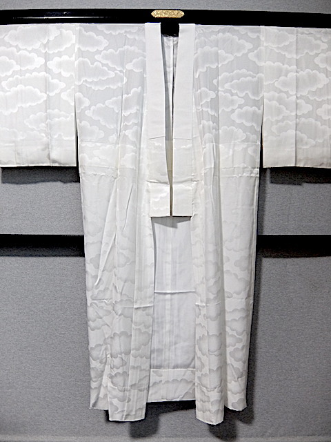 2022新商品 M5941) 白長襦袢　身丈132　袖丈48　裄65,5　前巾28,5　後巾32 仕立て上がり