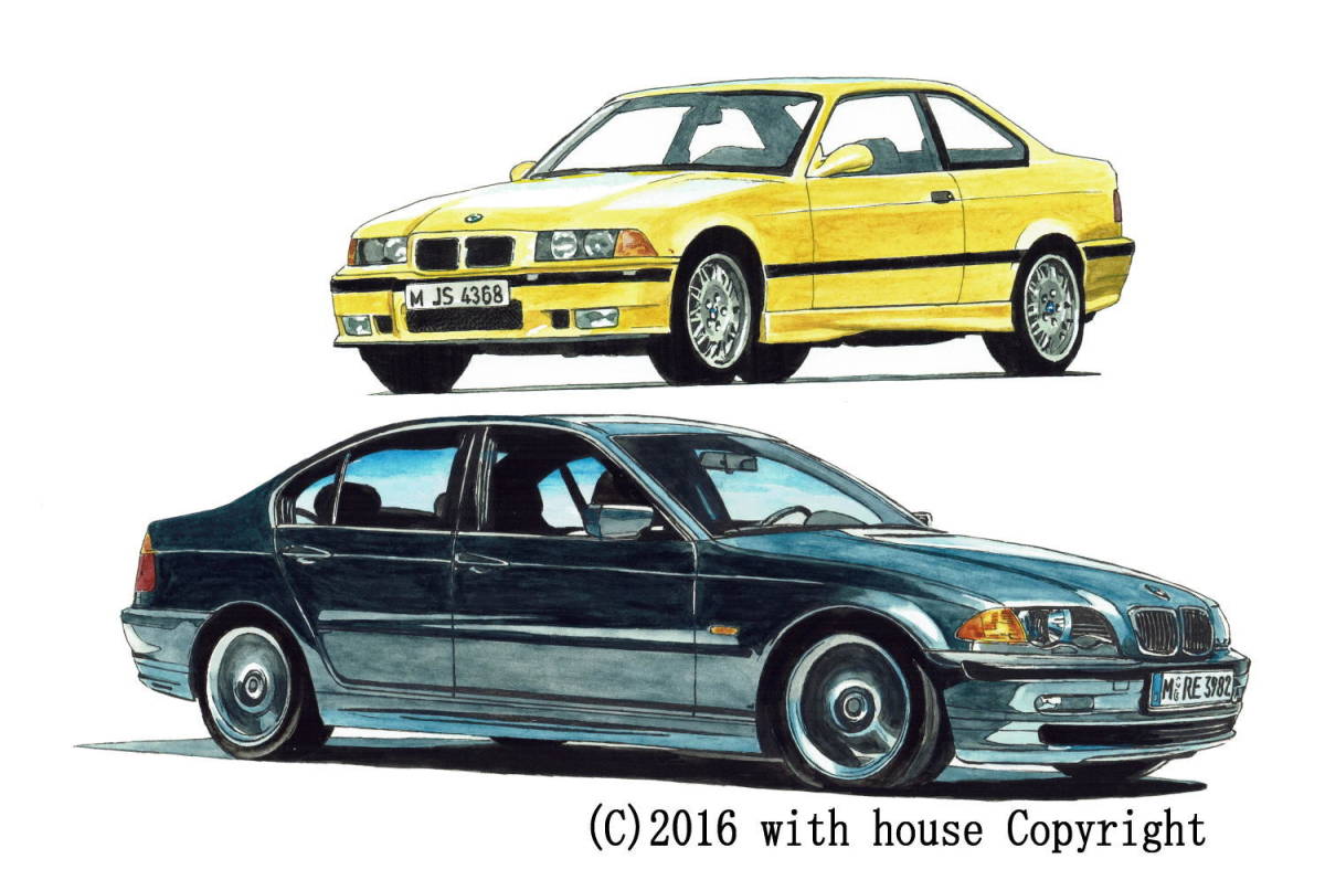 GC-790 BMW325i/M3・GC-791 BMW325i/M4クーペ限定版画300部 直筆サイン有 額装済●作家 平右ヱ門 希望ナンバーをお選び下さい。