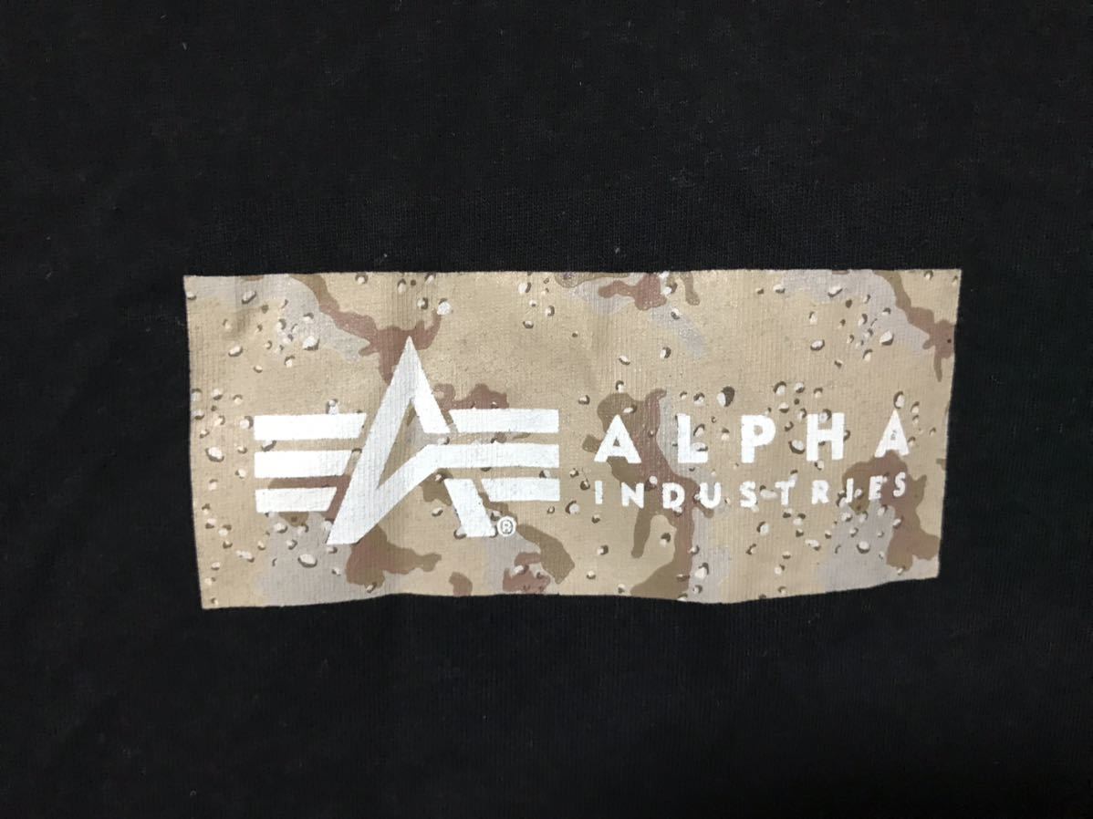 ALPHA アルファ 半袖Tシャツ メンズ Ｍ 中古古着　黒_画像3