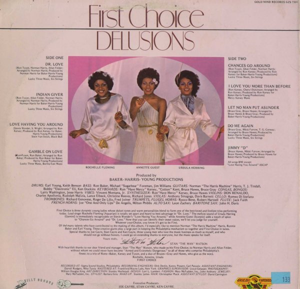 即決(LP)DELUTIONS/FIRST CHOICE *LOVE HAVING YOU AROUND *francois k_画像2