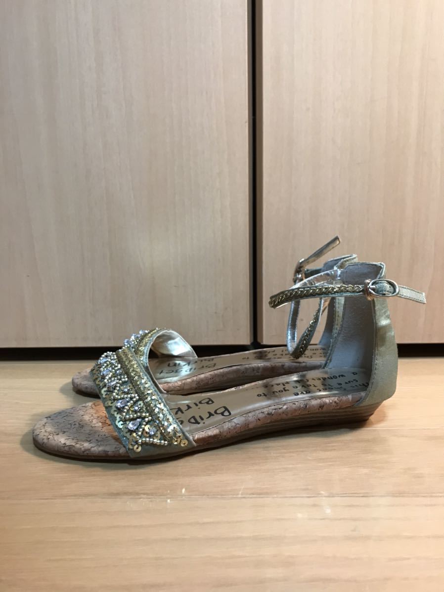 中古 Bridget Birkin ブリジットバーキン レディース ビジュー サンダル 22.5_画像4