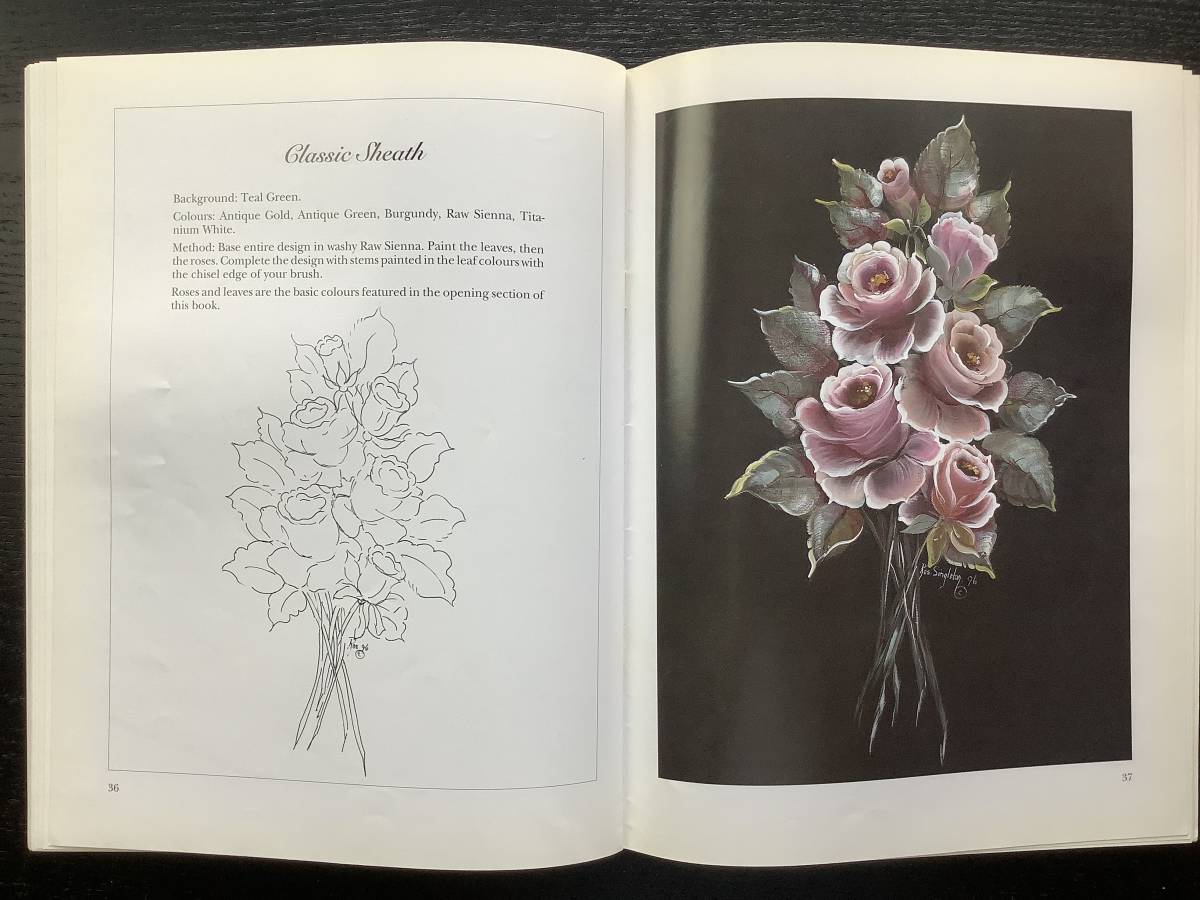 手芸本■ARTBOOK_OUTLET■O7-294★送料無料 絶版 TOLE トール デザイン ブック 薔薇をどうぞ ROSES PLEASE Ros Singleton