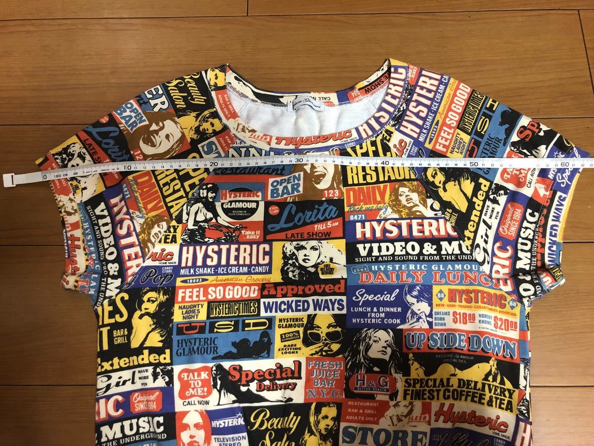 ヒステリックグラマー HYSTERIC GLAMOUR 総柄Tシャツ 美品 ヒステリックグラマー HYSTERIC GLAMOUR 総柄Tシャツ 美品
