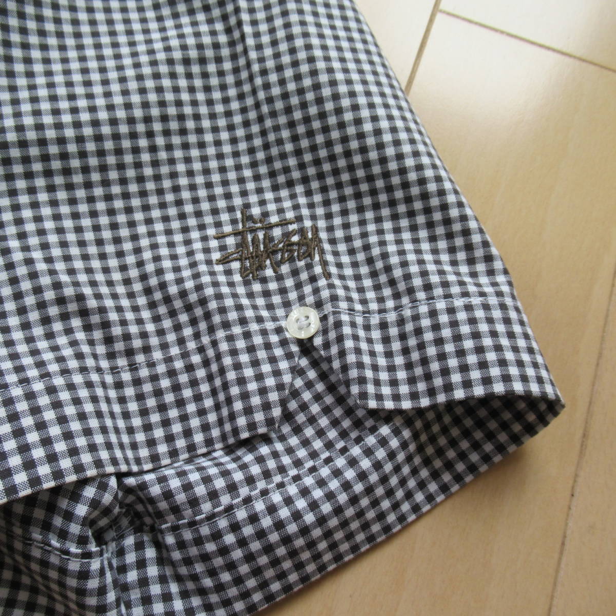 即決送込 90s USA製 STUSSY old oldstussy キューバシャツ 半袖シャツ ステューシー オールド 古着女子 s m xl l ギンガムチェック