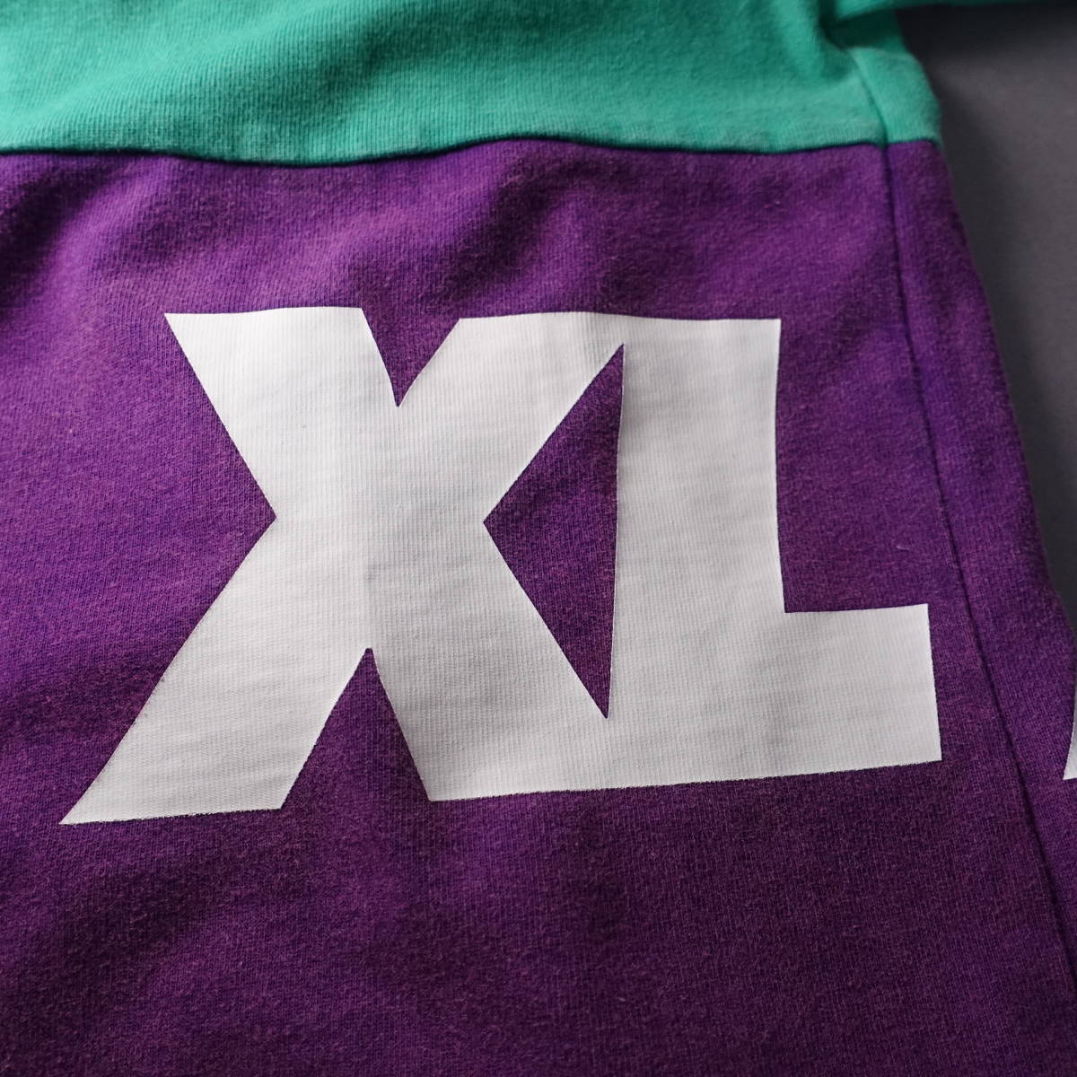 * with translation special price *XLARGE/ XLarge /S/ with logo polo-shirt / green × purple × white 
