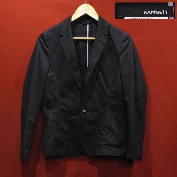 HAMNETT キャサリン ハムネット 1B クルミボタン デザイン ブレザー テーラード ジャケット 黒 S 美品_画像1