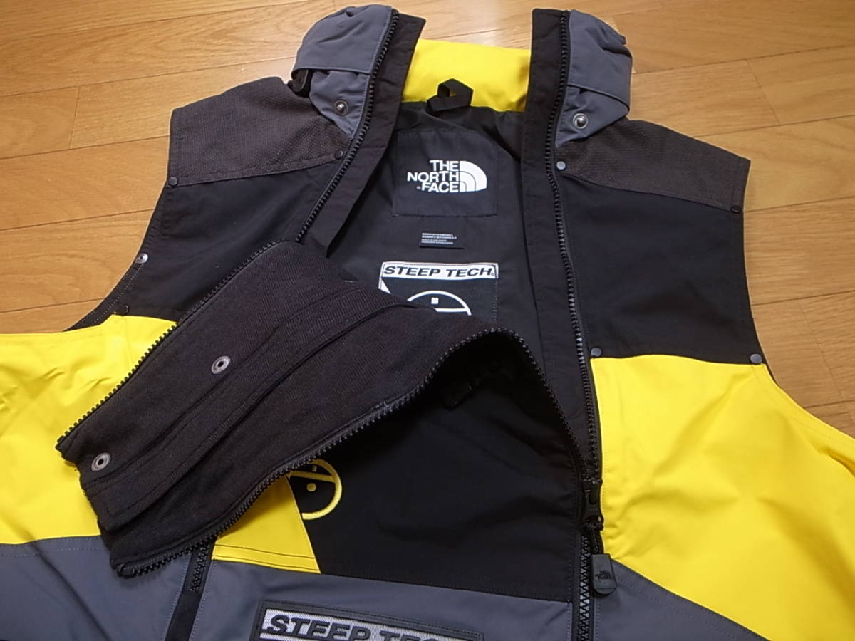 【送料無料 即決】海外限定 THE NORTH FACE STEEP TECH APOGEE VEST M 新品イエロー黒 Lightning Yellow TNF Blackスティープテック ベスト_画像4