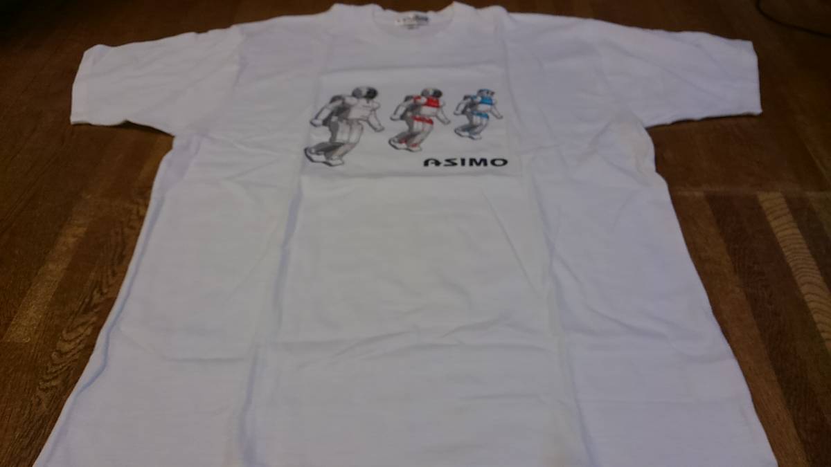 アシモ ASIMOＴシャツ ＨＯＮＤ本格的2足歩行ロボット 　オンワード　men'sフリーサイズ　カラー白 　素材綿 新品　保管品_画像4