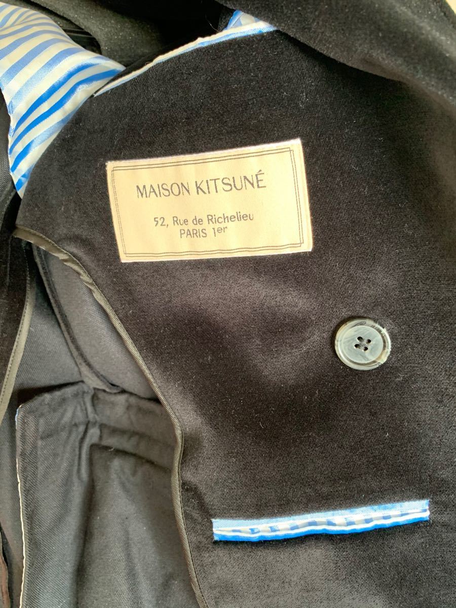 定価17万 メゾンキツネ Maison Kitsune ジャケット 黒 46
