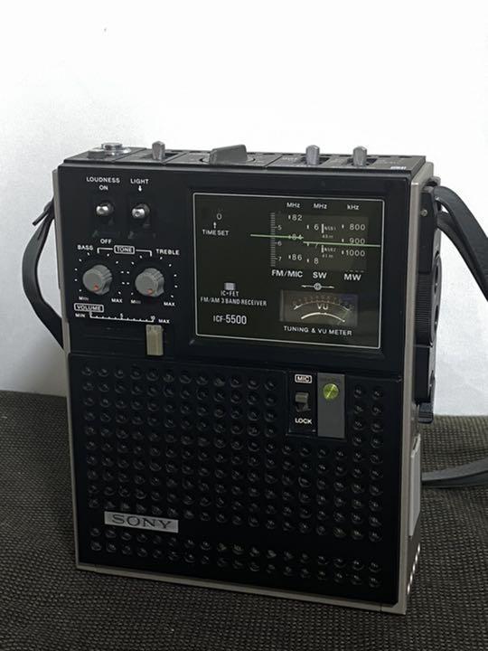 USED 昭和 レトロ ラジオ SONY ソニー スカイセンサー ICF-5500 FM/MW