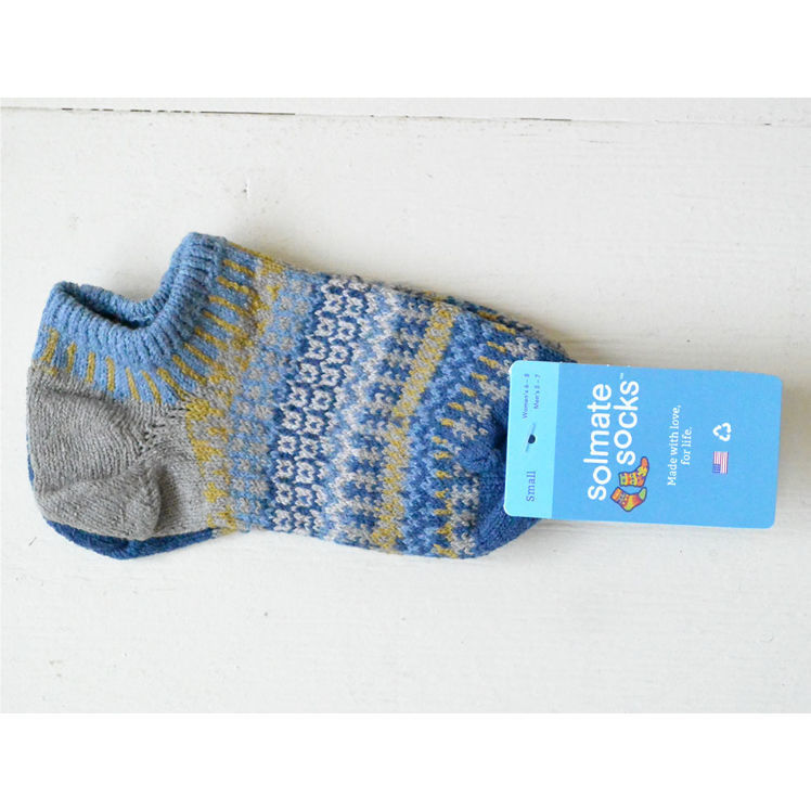 新品/即決【solmate socks/ソルメイトソックス】アメリカ製/リサイクル/アンクル ソックス/chicory/Mサイズ/25～27cm /コットン (so-a-2)_画像2