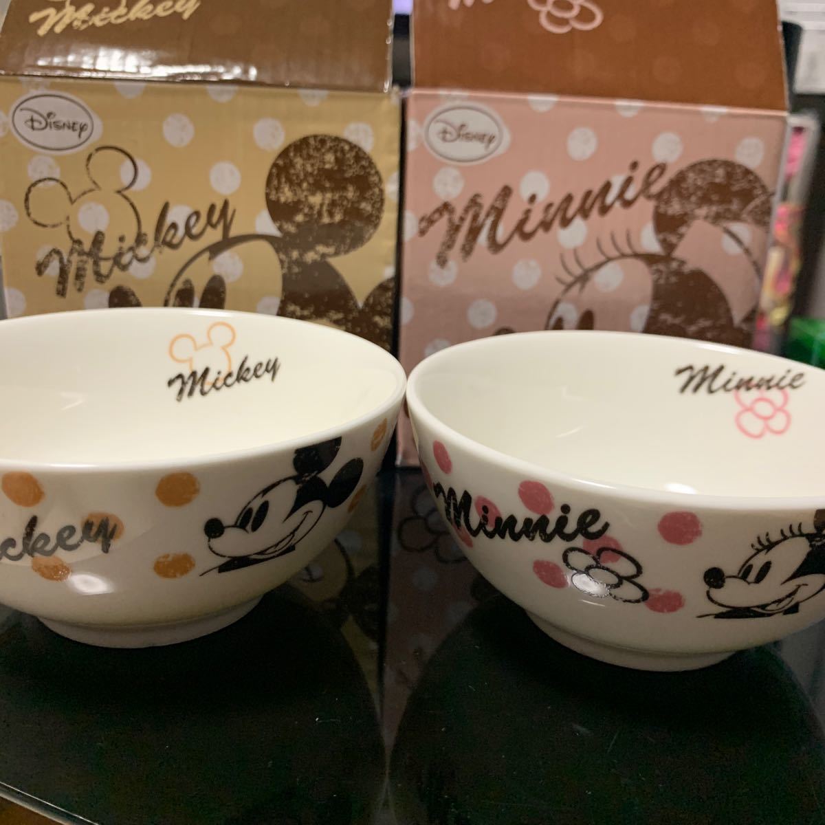 ミッキー、ミニー、お茶碗セット！！ディズニー陶器製