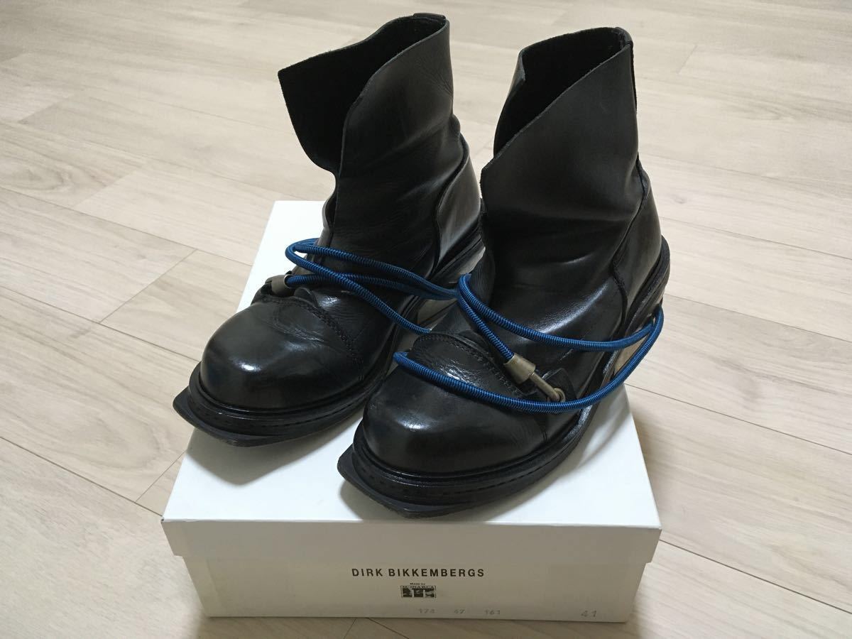 ベルギー製 DIRK BIKKEMBERGS/ビッケンバーグ スチールヒール ワイヤーブーツ 41 26.5cm相応 ブラック