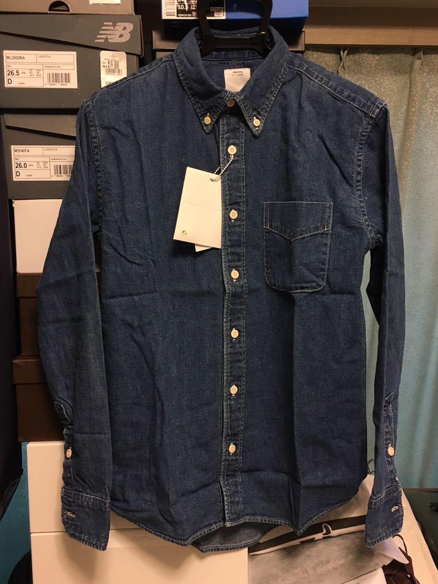 新品未使用品 visvim SS B.D. SHIRT DAMAGED サイズ1 デニムシャツ