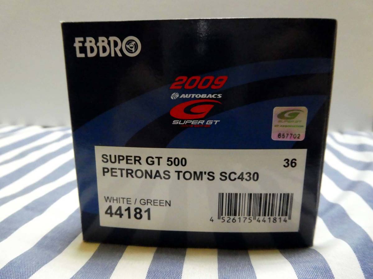 絶版EBBRO 1/43 PETRONAS TOM'S SC430 SuperGT 2009チャンピオンカー_画像3