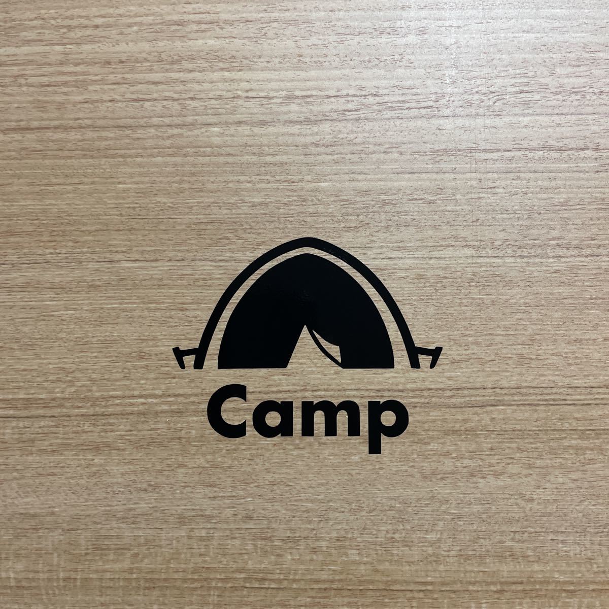 【送料無料】 Camp カッティングステッカー キャンプ テント アウトドア 黒 【新品】