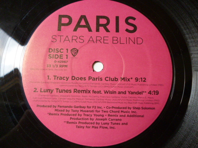 Paris Hilton / Stars Are Blind キャッチーPOPサウンド 12X2 ダンスチューン　試聴_画像3