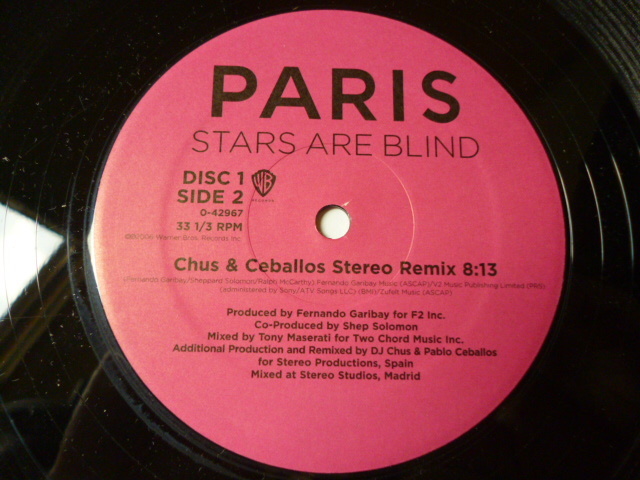 Paris Hilton / Stars Are Blind キャッチーPOPサウンド 12X2 ダンスチューン　試聴_画像4