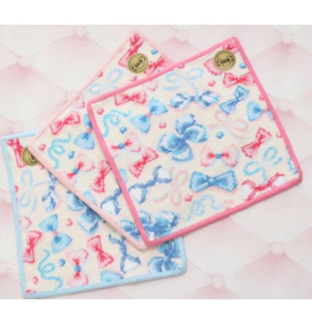 【完売品 再販なし】フェイラー×リボン協会 コラボハンカチ リボンアディクト 3枚セット