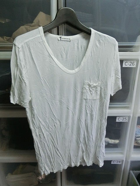 ALEXANDER WANG Tシャツ 胸ポケット S ホワイト #4S10213 アレキサンダー・ワン_画像1