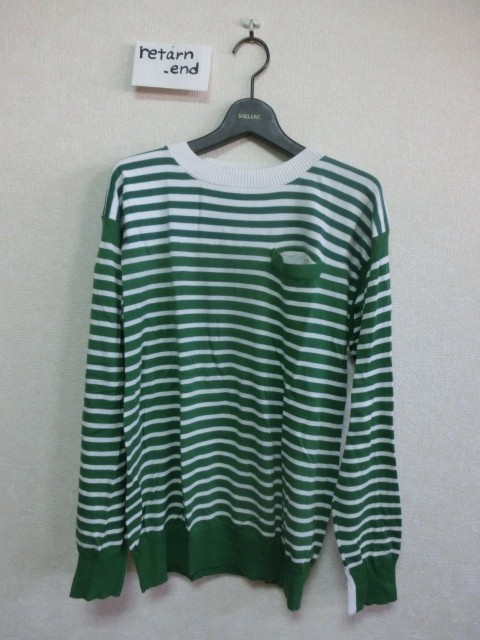 2022?新作】 ロンT sacai 2 サカイ #15-00778M グリーン Uネック