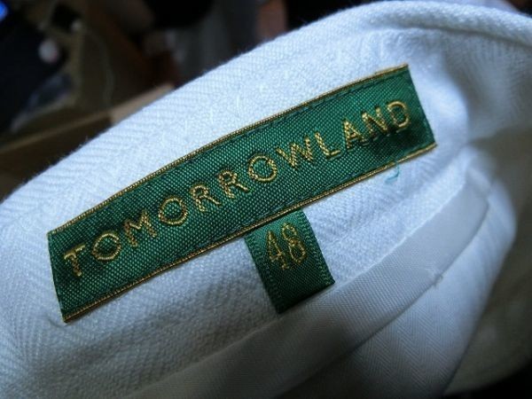 TOMORROWLAND スーツ 48 ホワイト ジャケット パンツ ベスト トゥモローランド_画像8