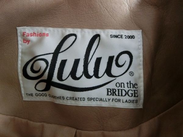 LULU ON THE BRIDGE　ラムレザー ジャケット ベージュ #12-011-800-5000-1-0 ルルオンザブリッジ_画像3
