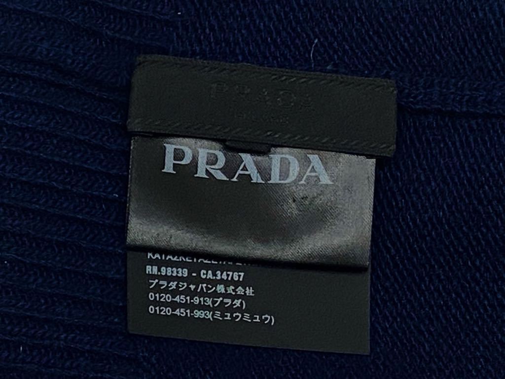  прекрасный товар PRADA Италия производства кашемир . вязаная шапка вязаная шапка вязаная шапка . вязаная шапка Prada кашемир . темно-синий темно синий plate 2018
