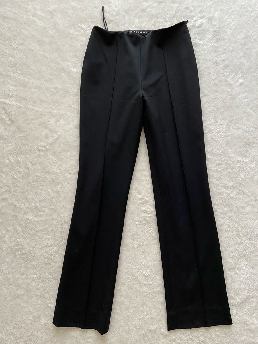 2022超人気 美品 RALPH LAUREN ブラックレーベル ストレッチ 黒 国内正規 ラルフローレン ブラックドレスパンツ size6 パンツ、スラックス 2022超人気 美品 RALPH LAUREN ブラックレーベル ストレッチ 黒 国内正規 ラルフローレン ブラックドレスパンツ size6 パンツ、スラックス