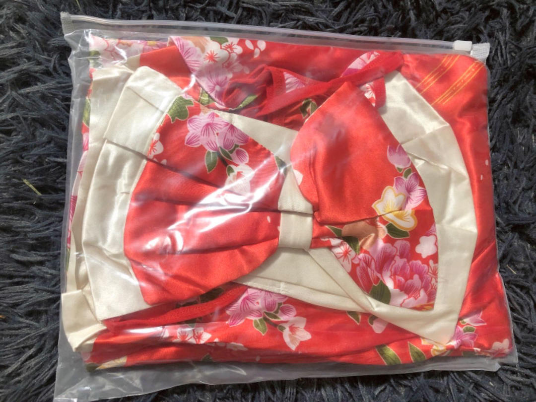  yukata flower . Japanese clothes Ran Jerry costume baby doll cosplay kimono red 