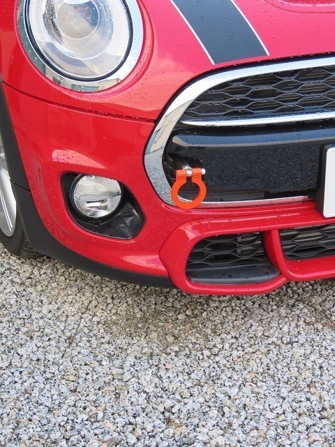 【KAWAI WORKS/カワイ製作所】 牽引フック(Racing hook) フロント 可倒Type ミニ MINI F55/56 [IM1010-RFF-88]_画像1