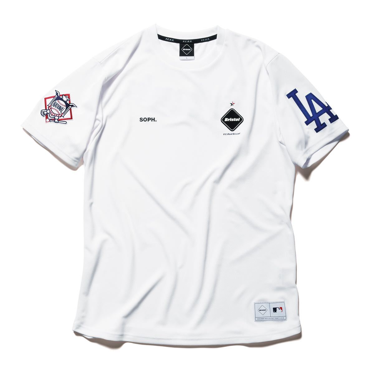 XL 新品 送料無料 FCRB 21AW MLB TOUR S/S PRE MATCH TOP DODGERS