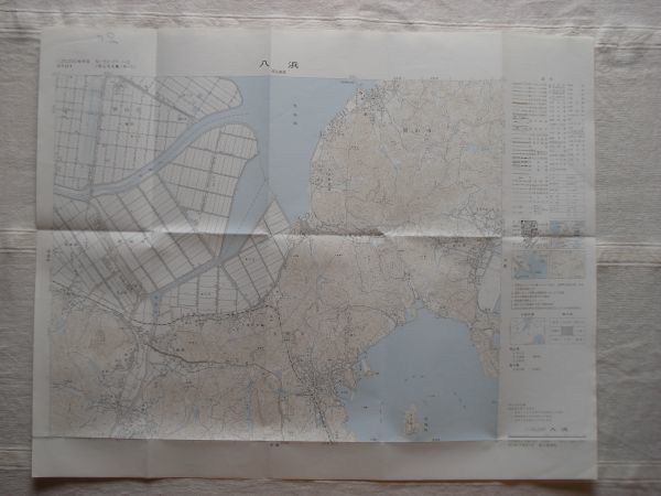 [ map ]..1:25,000 Showa era 58 year issue / Okayama Kagawa sphere . city . cape block direct island block cow pieces neck island .. line . island lake deadline levee . Taro . China country plot of land ..
