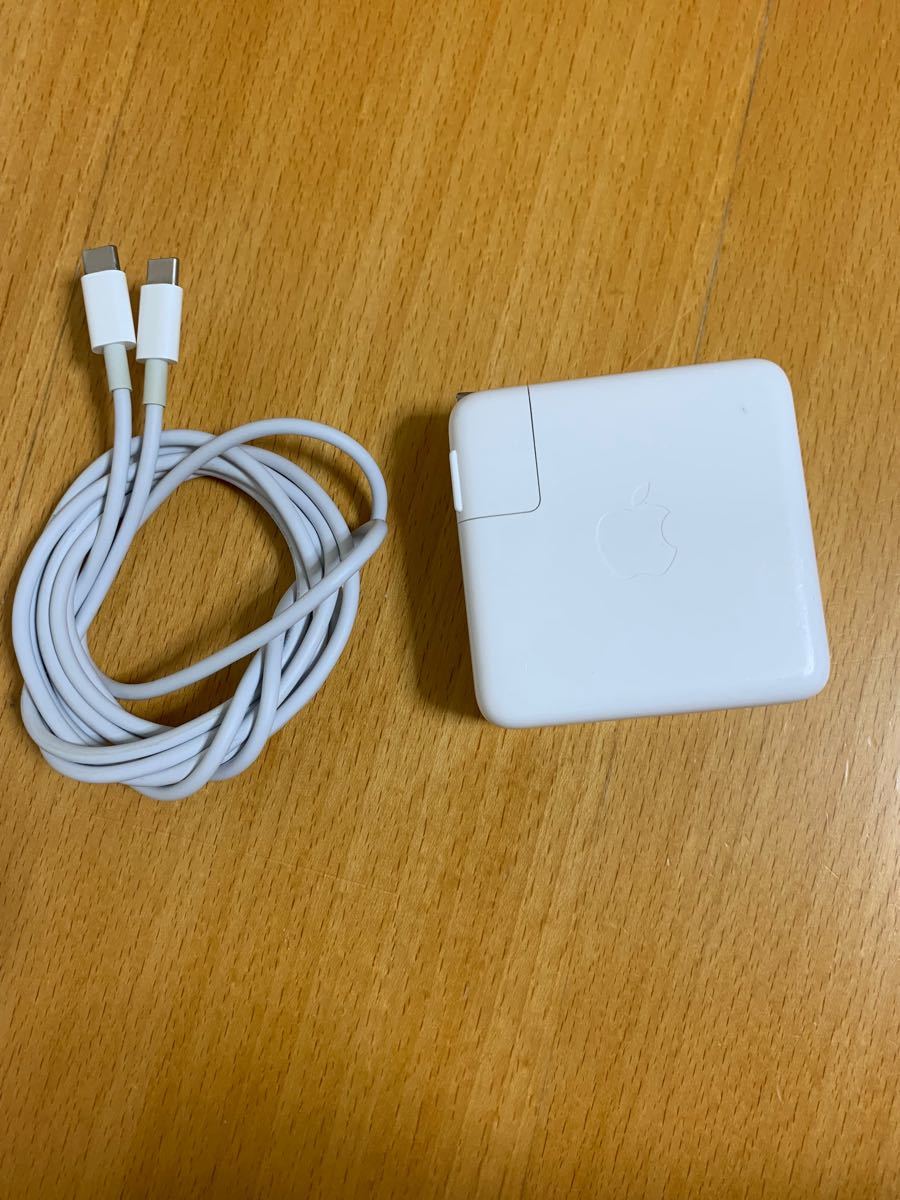 動作品】純正 Apple 61W USB-C ADAPTER 充電器 アダプター Type-C 充電ケーブル A1718__3