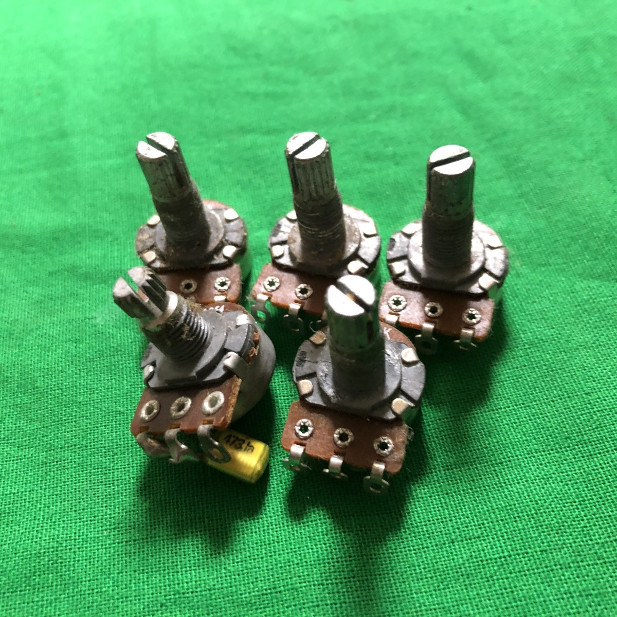  pot potentiometer Junk 5 piece all sorts guitar amplifier wiring modified 