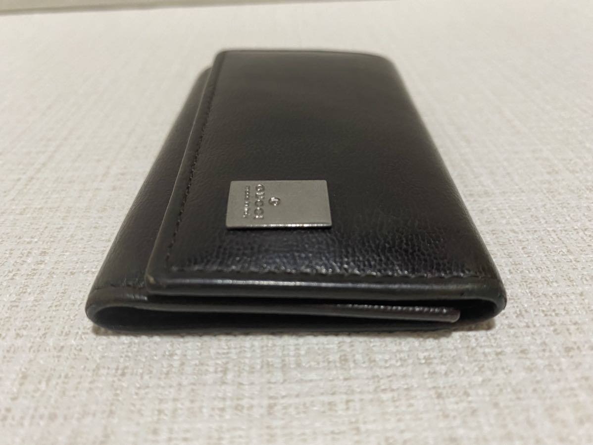 美品カッコイイ☆GUCCIグッチ本革キーケースメンズダークブラウン6連