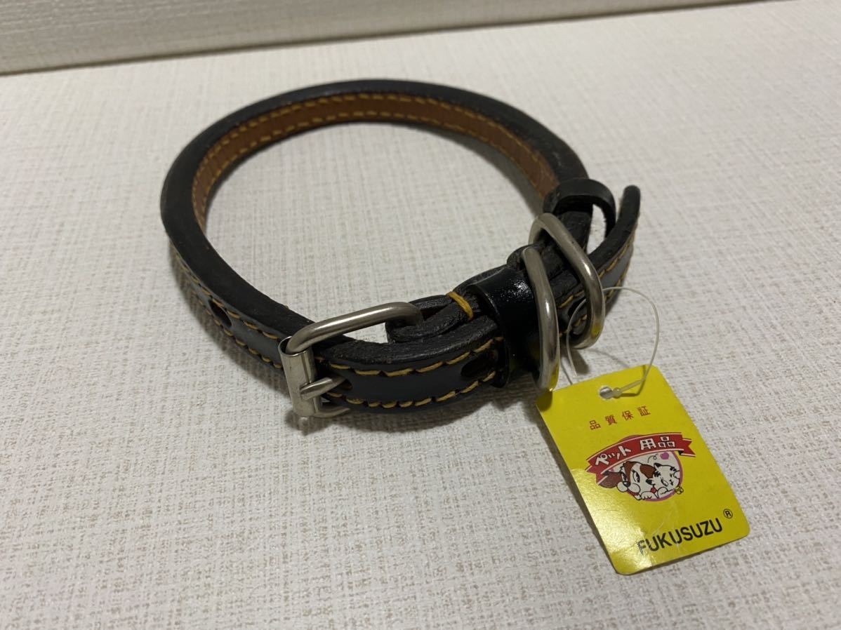 新品☆極厚カッコいい♪丈夫な本革首輪レザーハーネス 犬用首輪ワンちゃんフレンチブルドッグレトリバーパグ_画像1