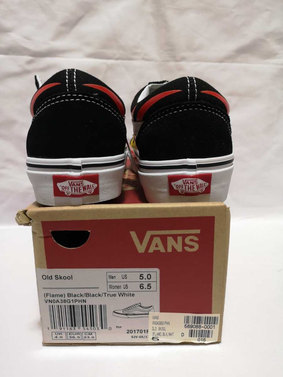 新品 23cm VANS FLAME US5 US6.5 Old Skoolオールド・スクール ファイヤーパターン フレイム ファイヤー フレイムパターン バンズ ヴァンズ_画像4