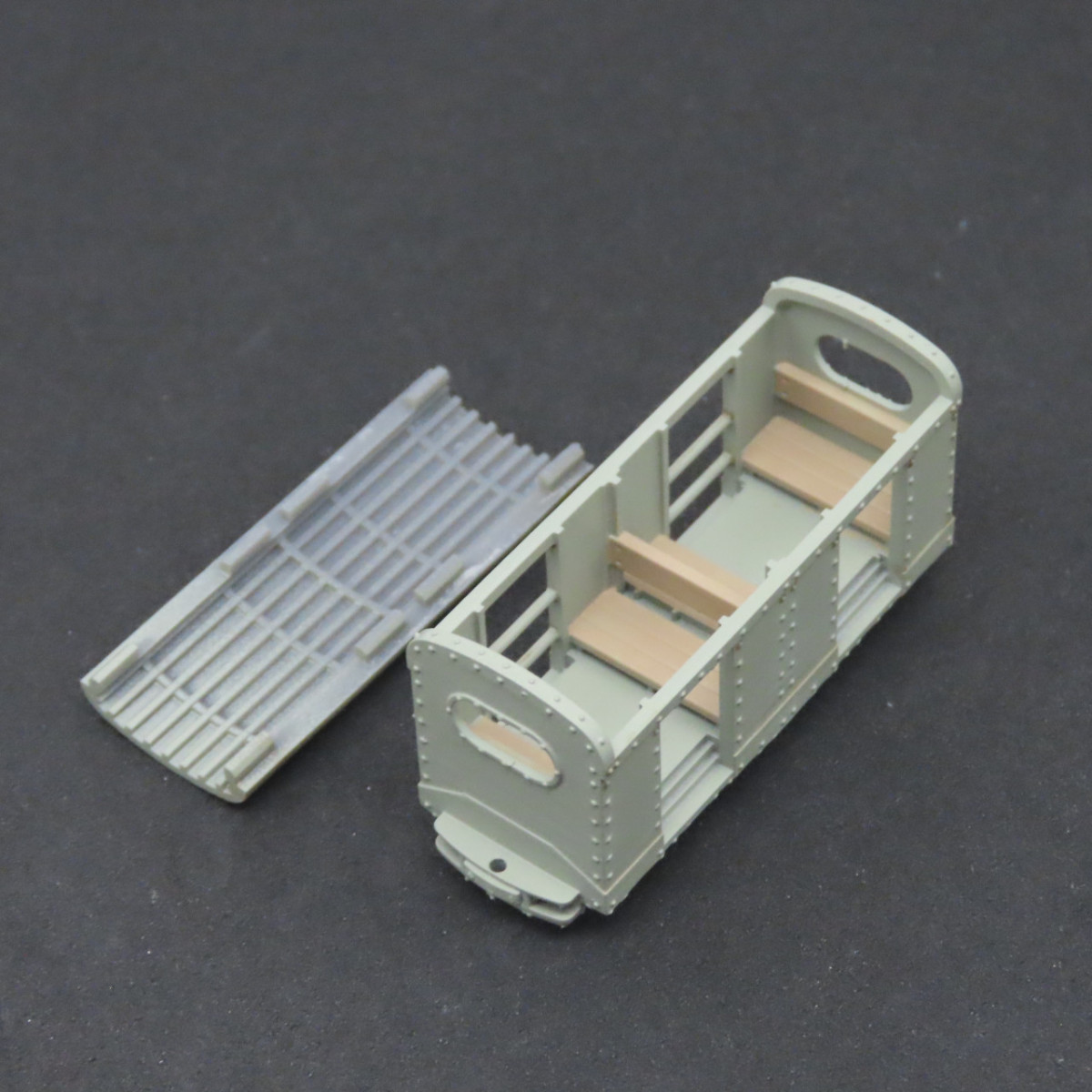 人車（三笠モチーフ）3両セット　すずめ模型製3Dプリントパーツ_画像3