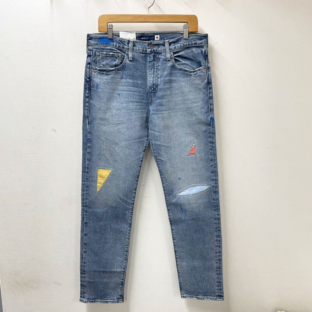 w29 日本製 定価3.3万 未使用 LMC Levi's MADE&CRAFTED 502 リーバイス ビンテージ リペア加工 デニムパンツ スリムジーンズ サークルR_画像1