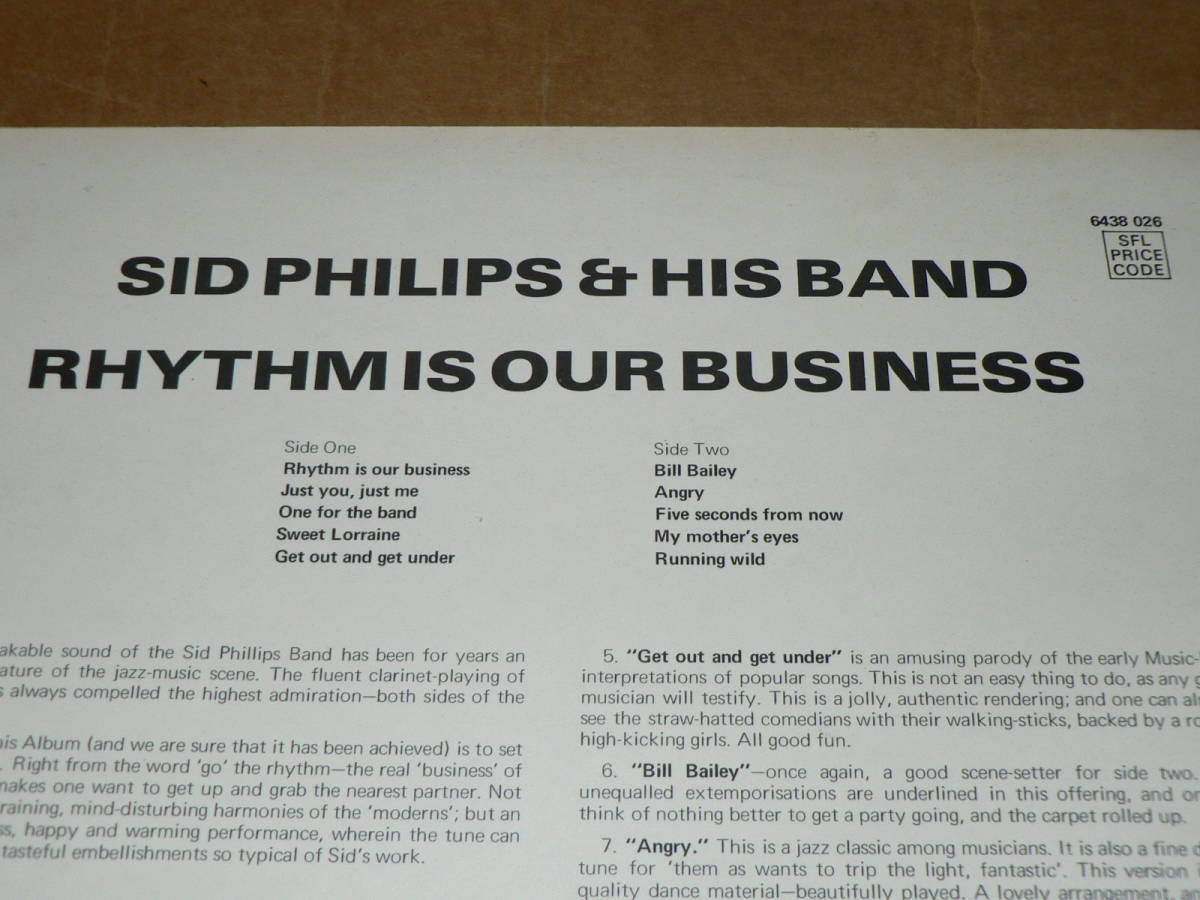 LP(英盤)／シド・フィリップス「SID PHILLIPS ＆ HIS BAND RHYTHM IS