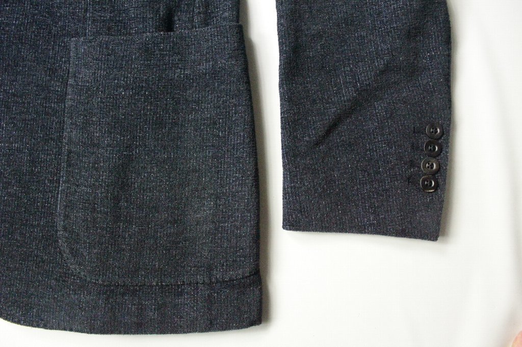 【THE GIGI】ザ・ジジ ウールジャージー素材の２Bジャケット「DEGAS」50 ネイビー 新品未使用 定価12万円程度 _画像5