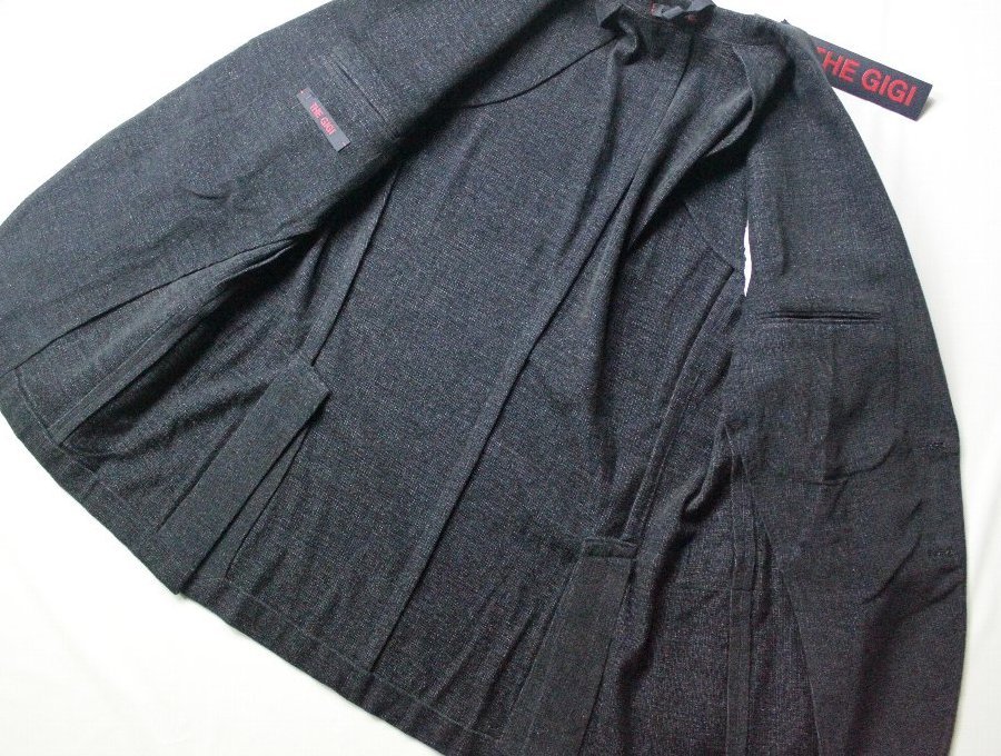 【THE GIGI】ザ・ジジ ウールジャージー素材の２Bジャケット「DEGAS」50 ネイビー 新品未使用 定価12万円程度 _画像6